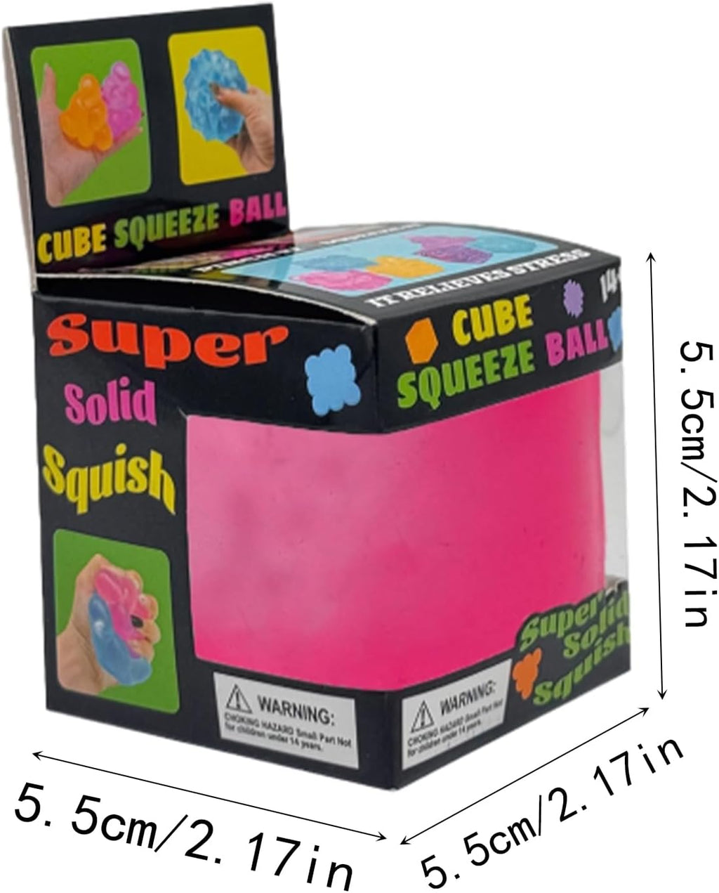 Doh Nice Cube for Kids Adults, Fidget Toys Slow Rising Fidget Cube Sensory for Anxiety Stress Relief High Density, Squishies Ice Squeeze Ball, Fidgets for Classroom Prize Toys (3#c)