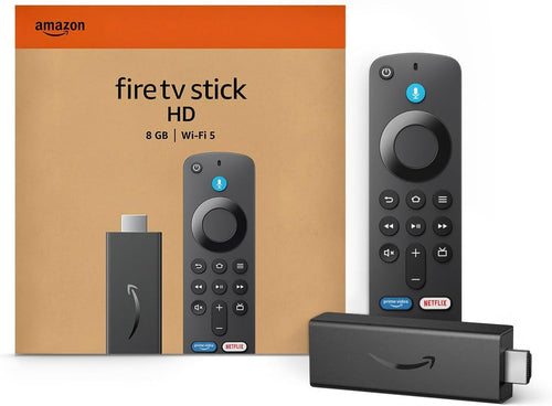 Amazon Fire TV Stick HD, free and live TV, Alexa Voice Remote, smart home controls, HD streaming