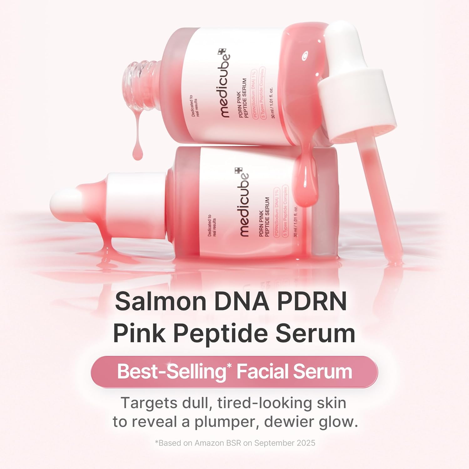 medicube Overnight Renewal Salmon PDRN Duo: Salmon DNA PDRN Pink Peptide Serum and Salmon DNA PDRN Pink Collagen Capsule Cream, Gifts for Women, Skin Care Set