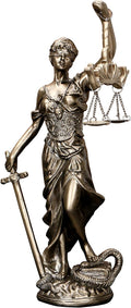 Lady of Justice Statue Lady Justice Statue Blind Goddess of Justice Sculpture 12inch Greek Roman Angel Scales of Justice Blind Statues for Home Decor Office Bookshelf Desk Bookcase 1