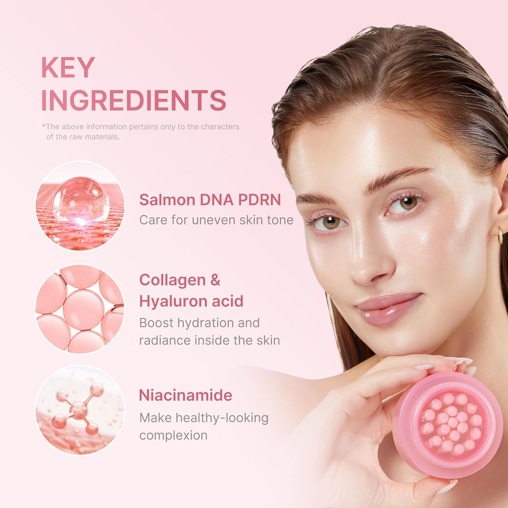 medicube Overnight Renewal Salmon PDRN Duo: Salmon DNA PDRN Pink Peptide Serum and Salmon DNA PDRN Pink Collagen Capsule Cream, Gifts for Women, Skin Care Set